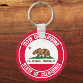 California Round Emblem Sleutelhanger (Voorkant)