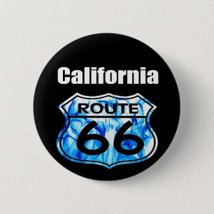 california Route 66 Ronde Button 5,7 Cm