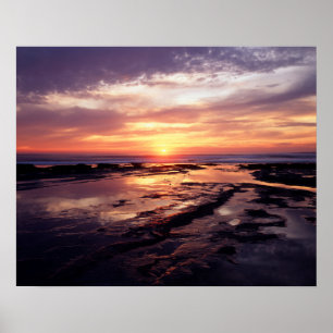 California, San Diego, Sunset Cliffs, Sunset 3 Poster