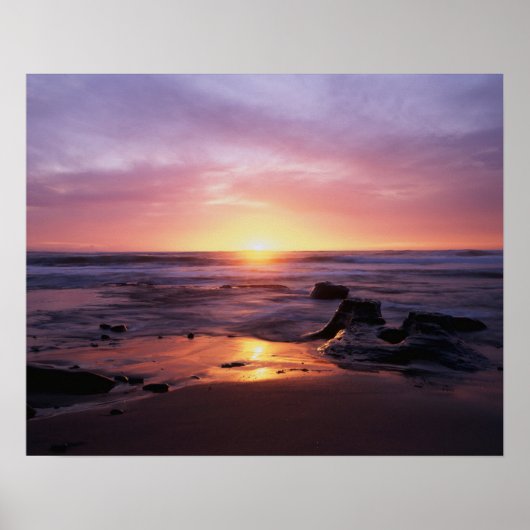 California, San Diego, Sunset Cliffs, Sunset 4 Poster (Voorkant)