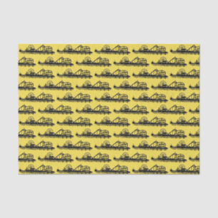 California Santa Monica CA Iconic Pier Silhouette Tissuepapier