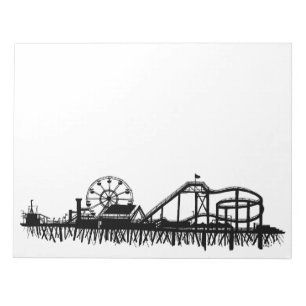 California Santa Monica CA Pier Beach Ferris Wheel Notitieblok