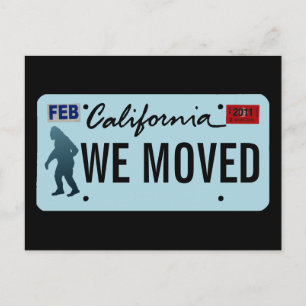 California Sasquatch License Bord Aankondigingskaart