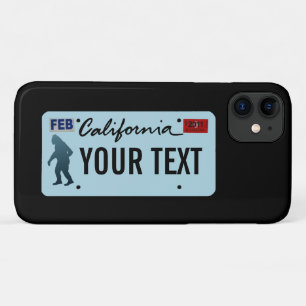 California Sasquatch License Bord iPhone 11 Hoesje