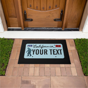 California Sasquatch License Bord Deurmat