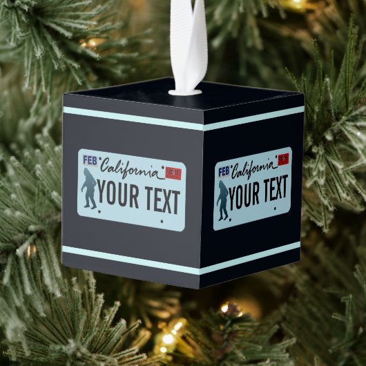 California Sasquatch License Bord Kubus Ornament (Boom)