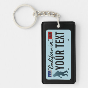 California Sasquatch License Bord Sleutelhanger