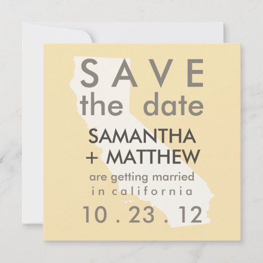 California Save the Date Cards (Devant)