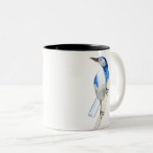 California Scrub Jay Two-Tone Coffee Mok (Voorkant rechts)