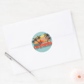 California Souvenir Ronde Sticker (Envelop)