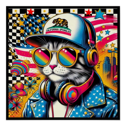 CALIFORNIA SPANGLED CAT PERFECT POSTER (Voorkant)