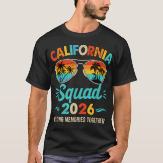 California Squad 2026 Vakantie Vrienden Familie T-shirt
