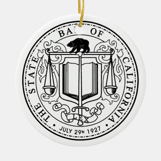 California State Bar-kerstversiering Keramisch Ornament (Voorkant)