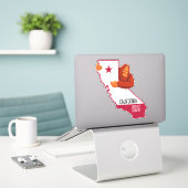 California State Bigfoot Country Funny Sticker (Laptop op bureau)