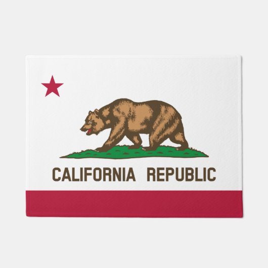 California State & California Flag USA tapis maiso (Devant)