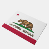 California State & California Flag USA tapis maiso (Incliné)