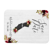 California State Destination Rustic Save the Date Magneet (Horizontaal)