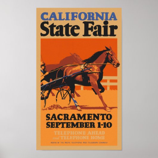 California State Fair USA Poster vintage 1931 (Devant)