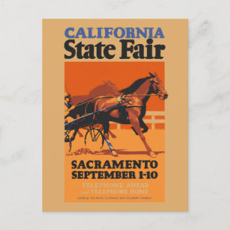 California State Fair USA Vintage Poster 1931 Briefkaart