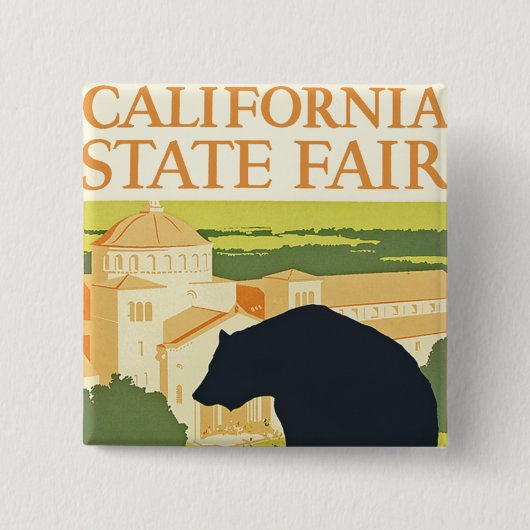 California State Fair Vierkante Button 5,1 Cm (Voorkant)