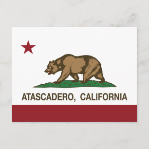 California State Flag Atascadero Briefkaart