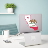 California State Flag Beer Sticker (Laptop op bureau)