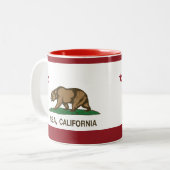 California State Flag Brea Tweekleurige Koffiemok (Voorkant links)