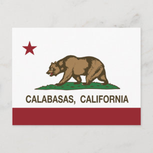 California State Flag Calabasas Briefkaart