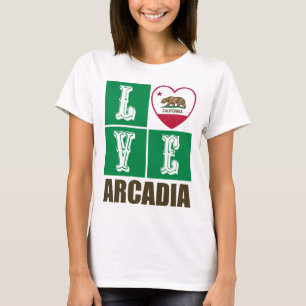 California State Flag Heart Arcadia T-shirt