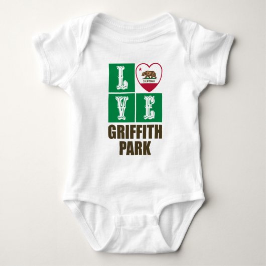 California State Flag Heart Griffith Park Romper (Voorkant)