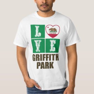 California State Flag Heart Griffith Park T-shirt