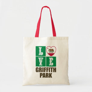 California State Flag Heart Griffith Park Tote Bag