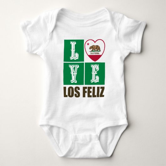 California State Flag Heart Los Feliz Romper (Voorkant)