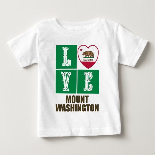 California State Flag Heart Love Mount Washington (Voorkant)