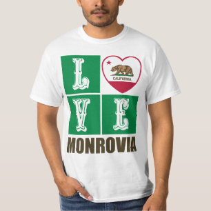 California State Flag Heart Monrovia T-shirt