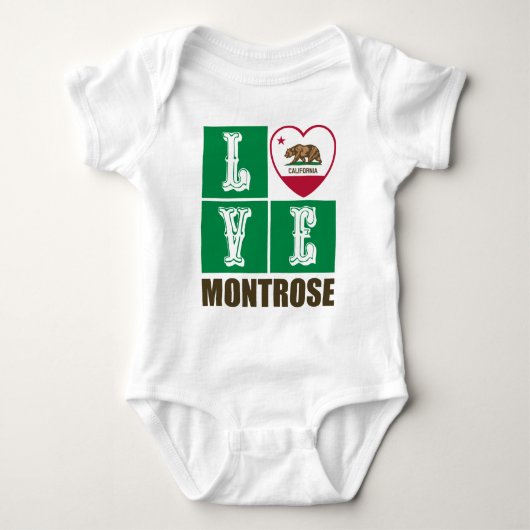 California State Flag Heart Montrose Romper (Voorkant)