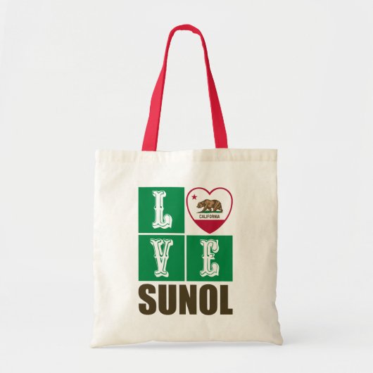 California State Flag Heart Sunol Tote Bag (Voorkant)