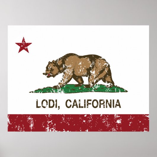 California State Flag Lodi Poster (Voorkant)