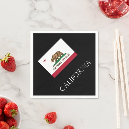 California State Flag Paper Napkins van Janz Servetten (Insitu)