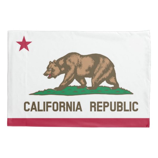 California State Flag Print Patriot Kussensloop (Achterkant)