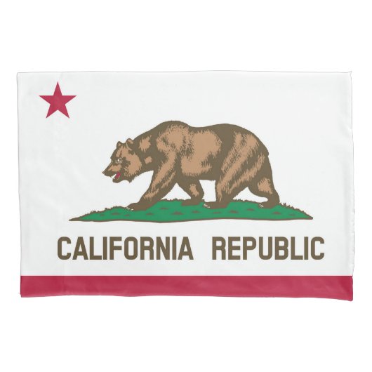 California State Flag Print Patriot Kussensloop (Voorkant)