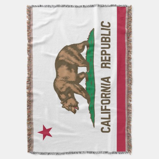 California State Flag Print Patriottisch Deken (Voorkant Verticaal)