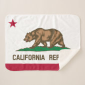 California State Flag Print Patriottisch Sherpa Deken (Voorkant (horizontaal))