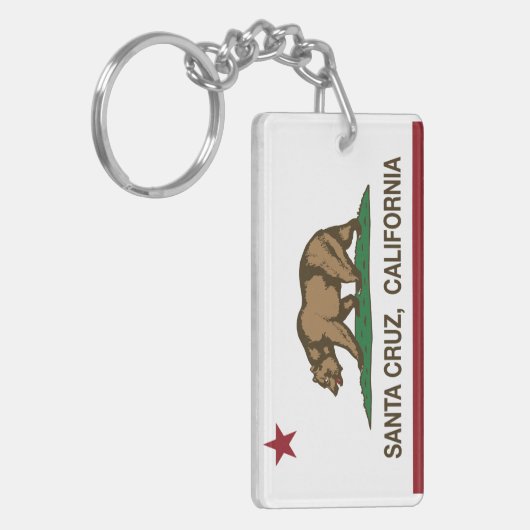 California State Flag Santa Cruz Sleutelhanger (Voorkant Links)