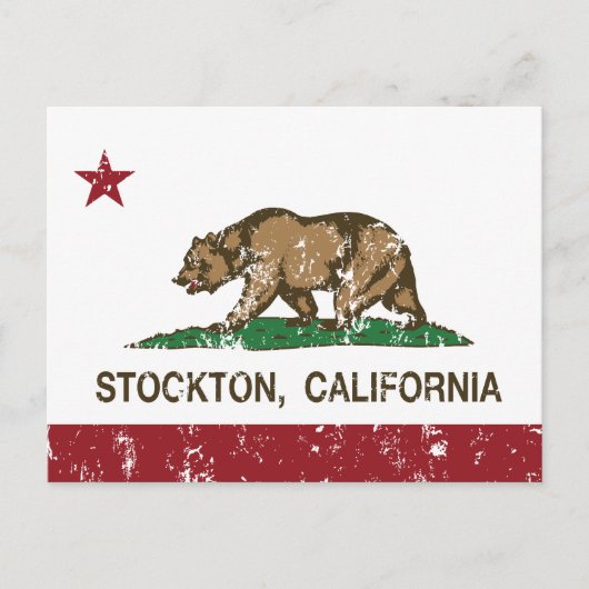 California State Flag Stockton Briefkaart (Voorkant)