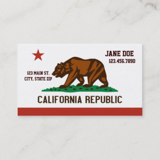 California State Flag Visitekaartjes