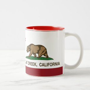 California State Flag Walnut Creek Tweekleurige Koffiemok