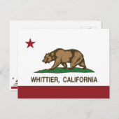 California State Flag Whittier Briefkaart (Voorkant / Achterkant)