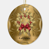 California State-kerstversiering Keramisch Ornament (Links)