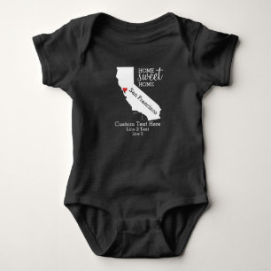 California State Love Home Sweet Home Custom Map Romper